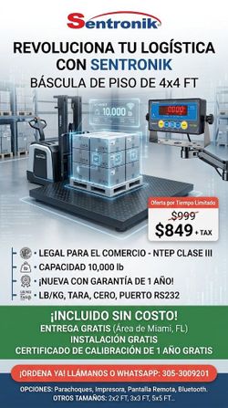 Pesa floor scale legal para 10,000 lb