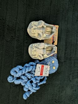 Baby Slippers And Crochet Octopus 