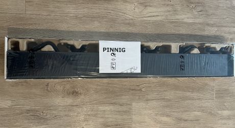 Ikea PINNIG Rack with 3 hooks, black