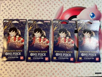 One Piece Romance Dawn 4 Sleeved Booster Packs OP-01