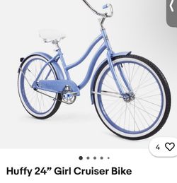 Blue huffy beach cruiser