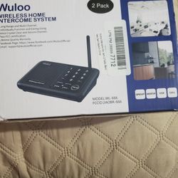 Wuloo Intercoms Wireless for Home 1 Mile (5280 Feet) Range 10 - Channel, Wireless Intercom System for Home House Business Office, Room to Room Interco