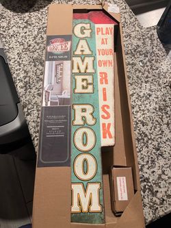 Game room light up sign for mancave