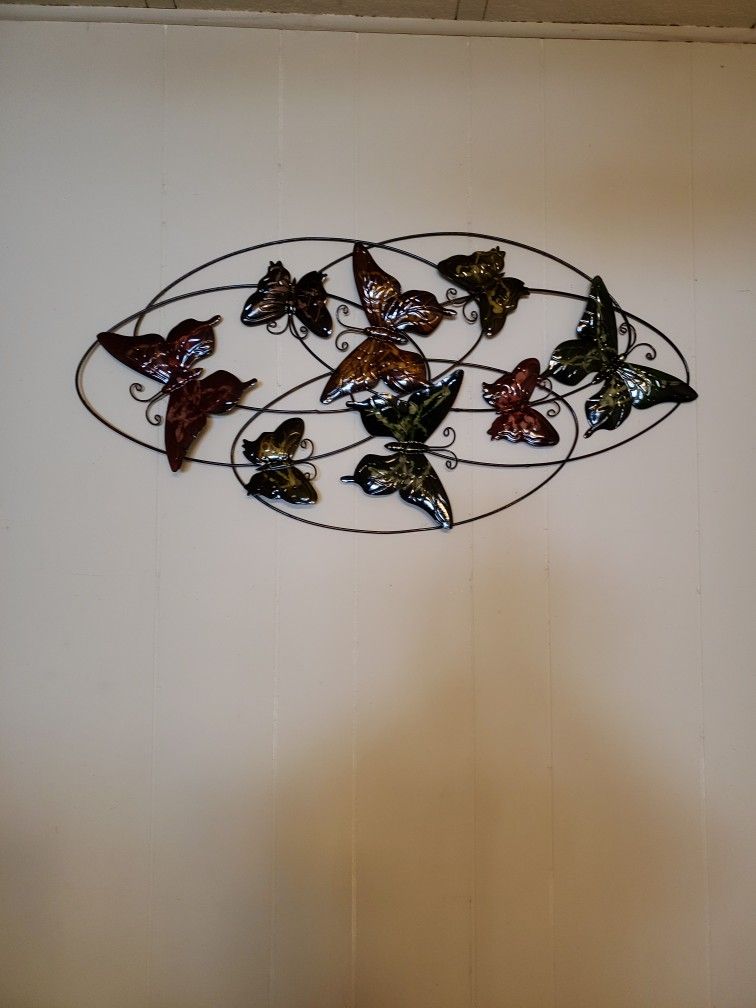 3-Dimensional Indoor/Outdoor Metal Butterflies Wall Art