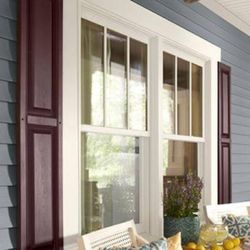 NEW 15” x 55” Raised Panel Shutters in Vineyard Red (2 Pairs)