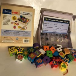 Melissa and Doug lacing puzzle and mineral collection