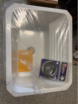 White Utility Sink