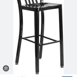 Black Metal Powder Coated Stools