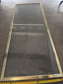 Metal glass door with frame