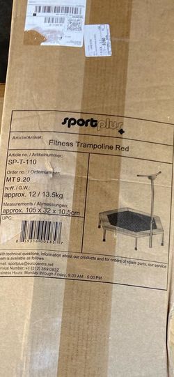 SportPlus Fitness Trampoline with Handlebar — BRAND NEW IN SEALED BOX