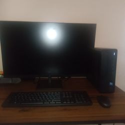 Hp Slim Desktop PC And Monitor