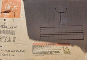 Parrot Uncle 24.4 in. Indoor Black Caged DC Motor Ceiling Fan with Light Kit and Remote