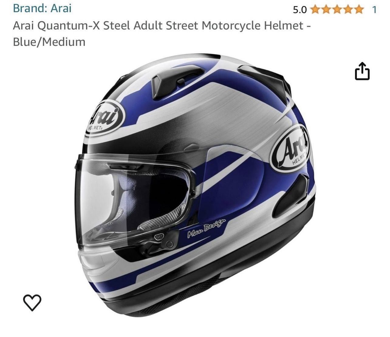 Arai Quantum-X Steel Adult Street Motorcycle Helmet - size XL ! Only cash and pick up please !