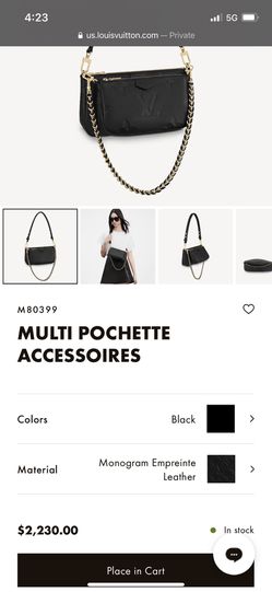 Louis Vuitton Black Empreinte Monogram Giant Multi Pochette Accessories