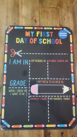 First Day and Last Day of School Reusable Chalkboard Sign