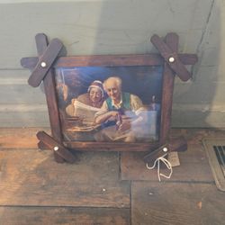 Antique Walnut Adirondack Pictue Frame