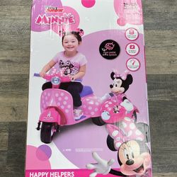 KID TRAX FB101932DTR Disney 6V Disney Minnie Mouse Happy Helpers Scooter 1 mph