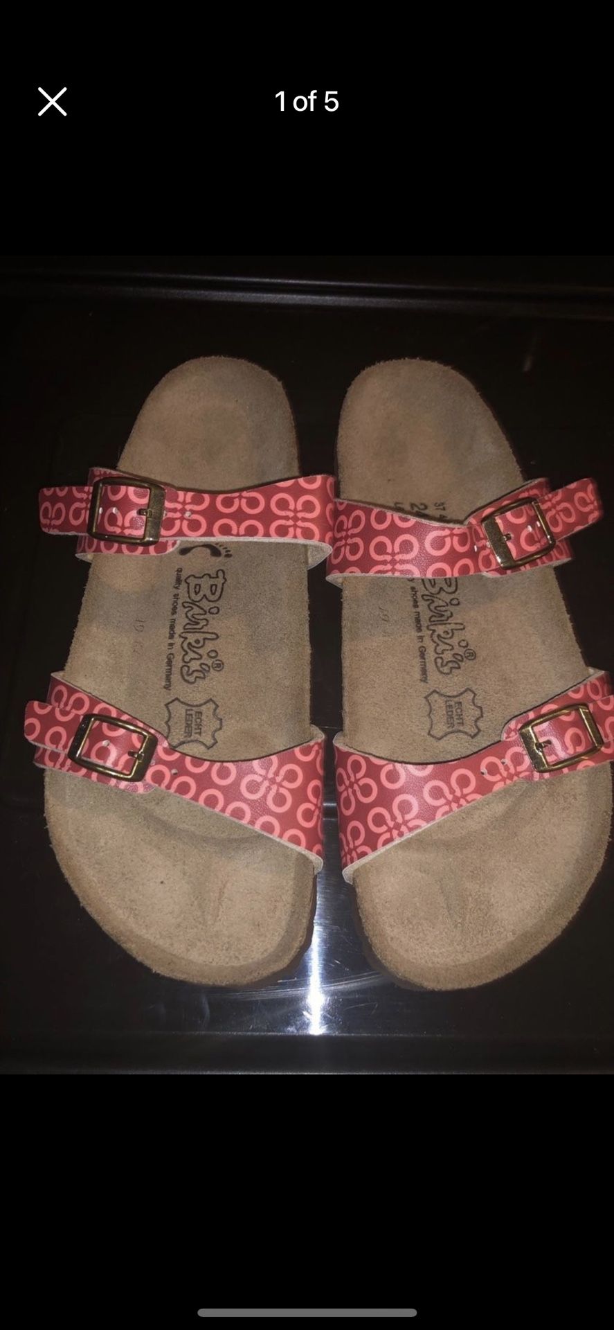 Birki's Birkenstock Arizona 2 Buckle Red/Pink Women's