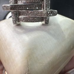 Silver Men’s Diamond Ring 