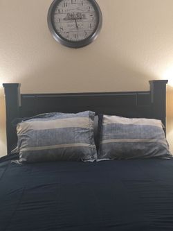 Queen size storage bed w/ mattress and box spring $300