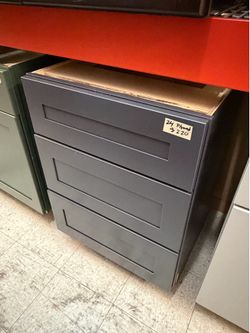 Navy blue plywood kitchen base cabinets 24”in