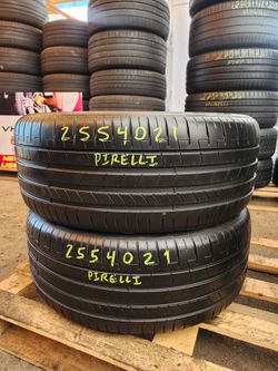 255 40R 21 USED TIRES PIRELLI P ZERO 2554021 USED TIRES (PAIR) MOUNT BALANCE INCLUDED