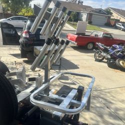 Fishing Pole And Cooler Combo Carrier /trailer Hitch