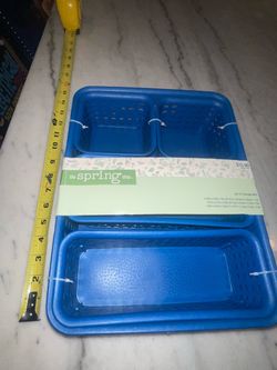 New Spring Shop Dark Blue 5 Piece Storage Organizer Bins