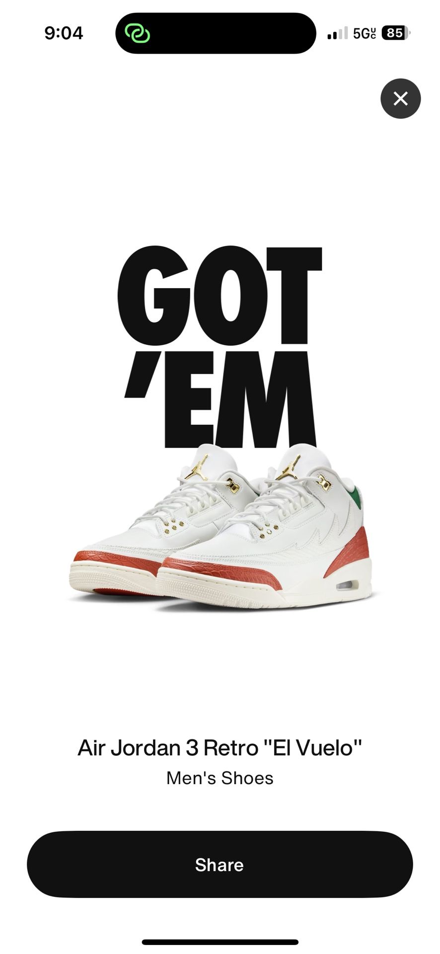 Jordan 3 El Vuelo Sz 12
