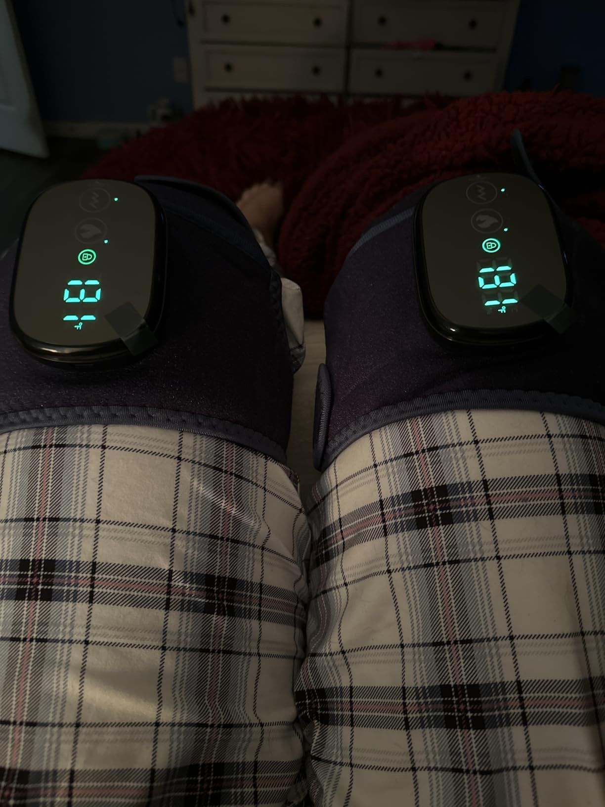 Digital Advanced Cordless Vibration Massager Heated For Knee Shoulders, Back Elbow Neck New Two Pack