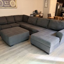 Sectional Sofa and Ottoman
