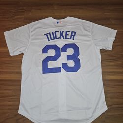 Dodgers Tucker white Jerseys $50ea Firm