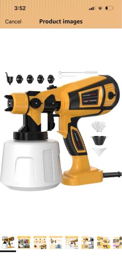 HVLP Paint Sprayer 1000W Electric - 1400ml, 4 Nozzles, New