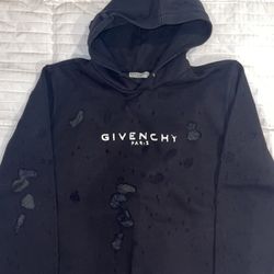 Distressed Givenchy Hoodie Black Men’s XL