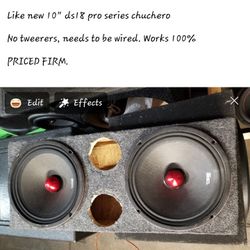 Ds18 Pro Series 10" Speakers In Chuchero Box