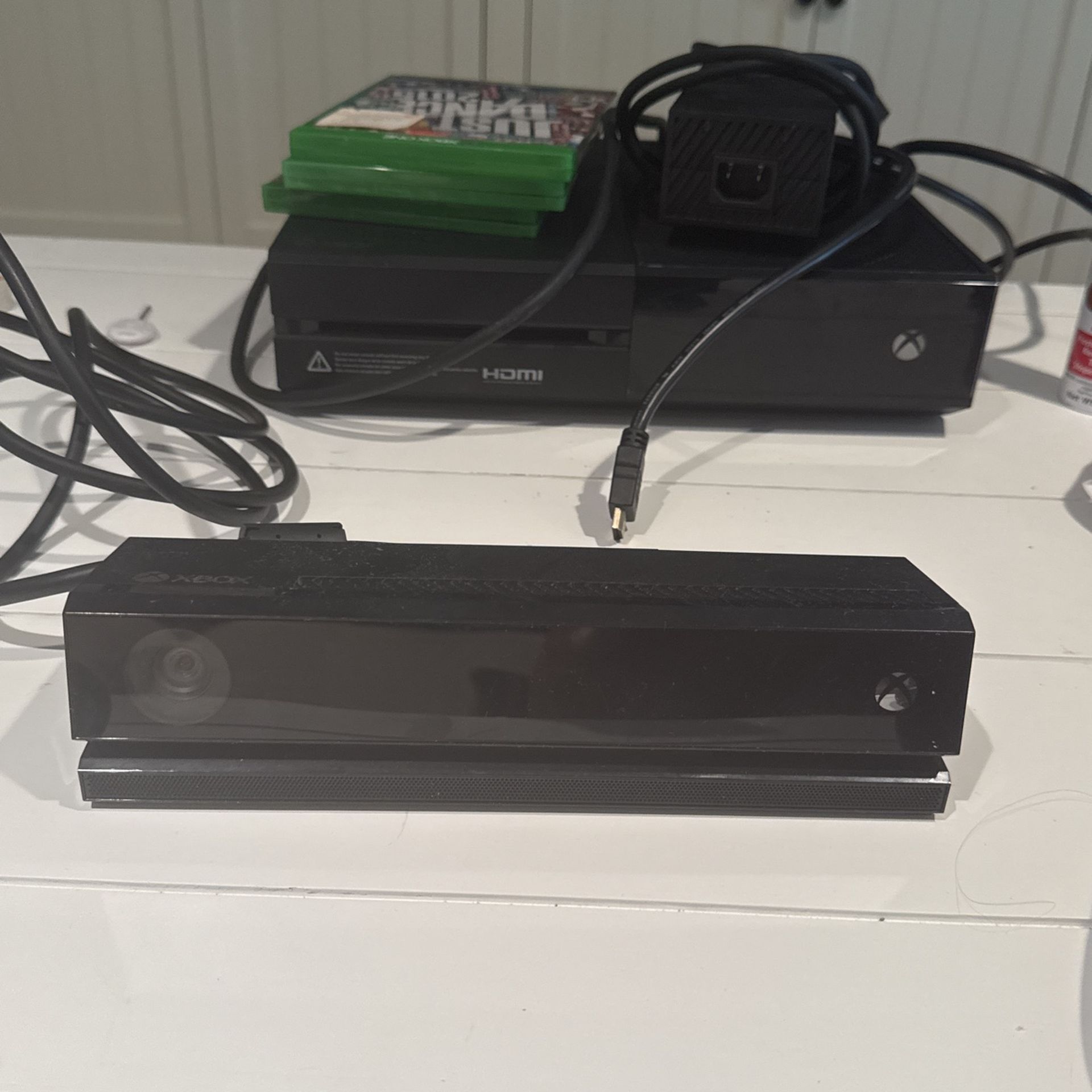 X Box One With Games And Control And Motion Camera $49