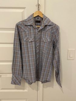 Men’s Multicolored Plaid Button Up Shirt