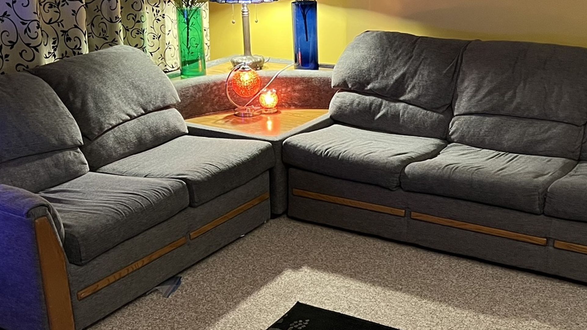 Two Piece  Sectional Sofa With Central Table