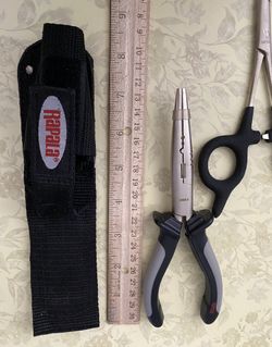 Rapala Fishing Tool Combo 7” Pliers 5 1/2” Forceps Sheath W/ Belt
