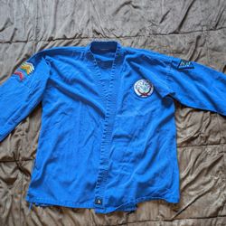 Hayabusa BJJ Gi Youth Blue Jiu Jitsu Yuushi Thick Heavy Duty Thread Jacket