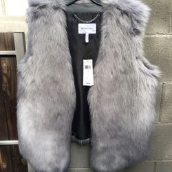 NWT BCBGENERATION Faux Fur Vest, Large