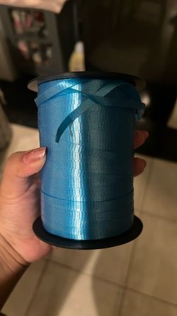 blue party balloon ribbon
