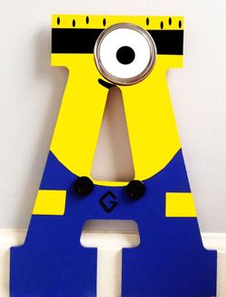 Painted wooden letters