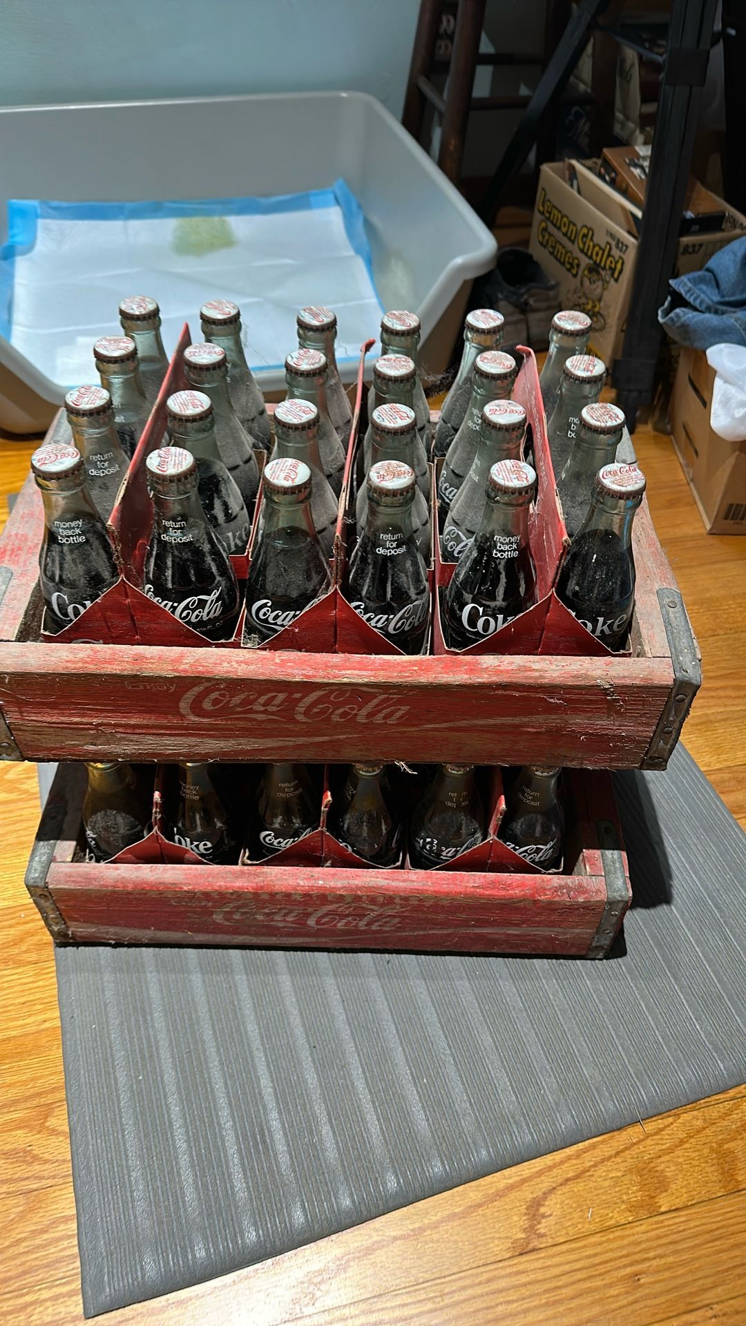 Vintage bottles of Coke