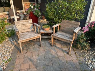 Wood Chair & Table Set