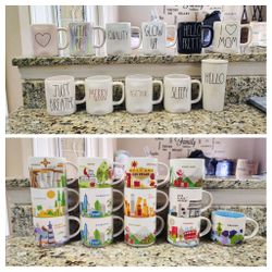 Rae Dunn Mugs & Starbucks 'You Are Here' Collection Mugs (3 pictures posted)
