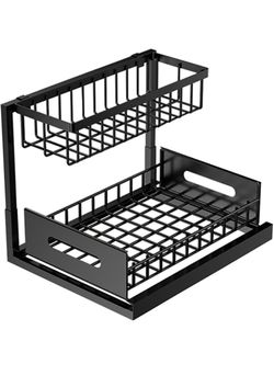 All new black under sink organizer pull out