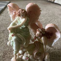 Roman Seraphim Classics Angel-Sisters Heart and Soul 1998 Vintage Ceramic 81486