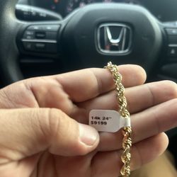 Brand New Rope Chain 61 Grams With Recipet 