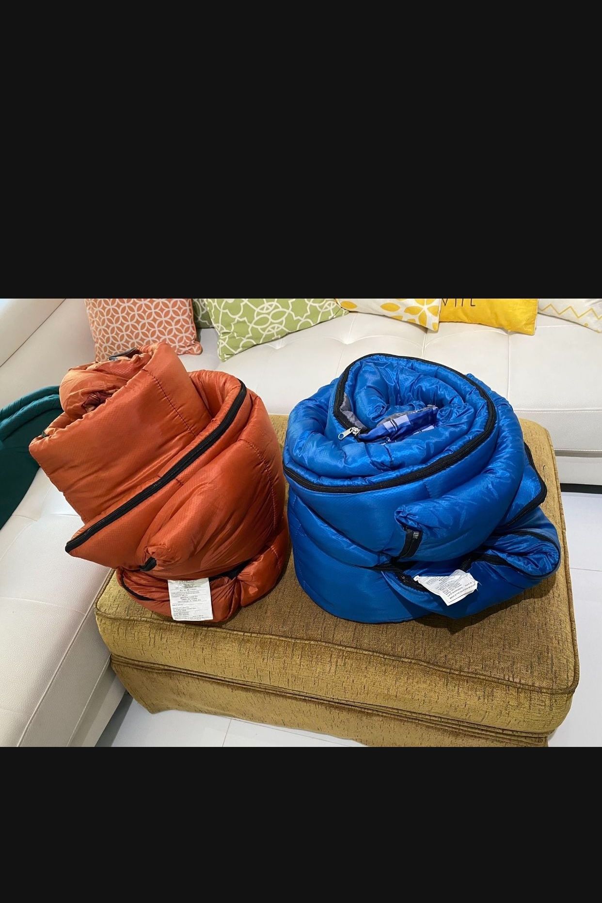 2 SLEEPING BAGS For Adults- LIKE NEW
